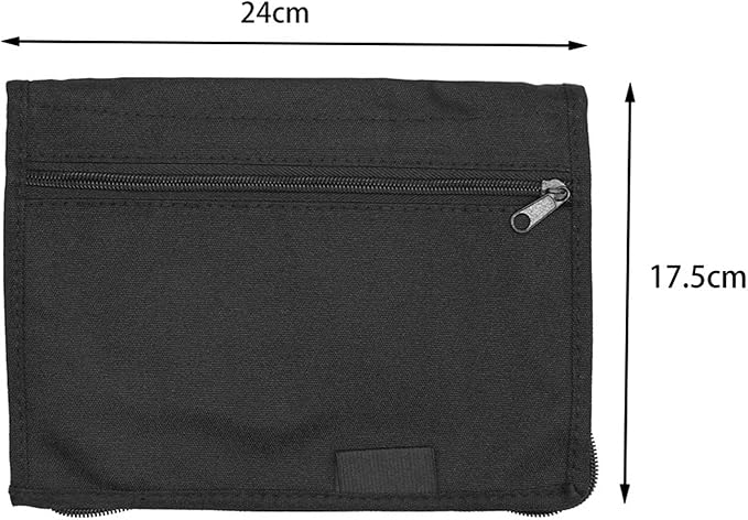 Dioche Car Glove Compartment Organizer 6 Pockets Multifunctional Zipped Design Portable Car Document Holder Universal for