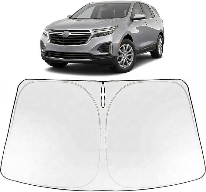 Proadsy Windshield Sun Shade for Chevrolet Equinox 2025-2026 Foldable Front Sunshade Protector Sun Visor Blocks UV Rays Keep Car Cooler Accessories