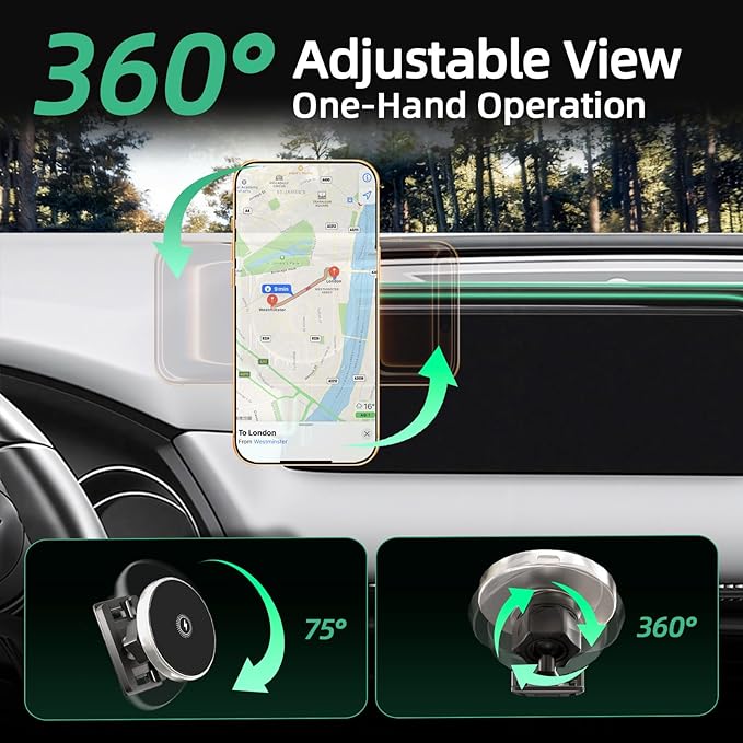Car Phone Holder for Mazda CX5 (2021-2024 2025,10.25"),MagSafe Car Mount Charger,Magnetic Phone Holder,15W Wireless Charging,Screen Phone Holder,360° & Hands Free,2023 2022 CX-5 Interior Accessories