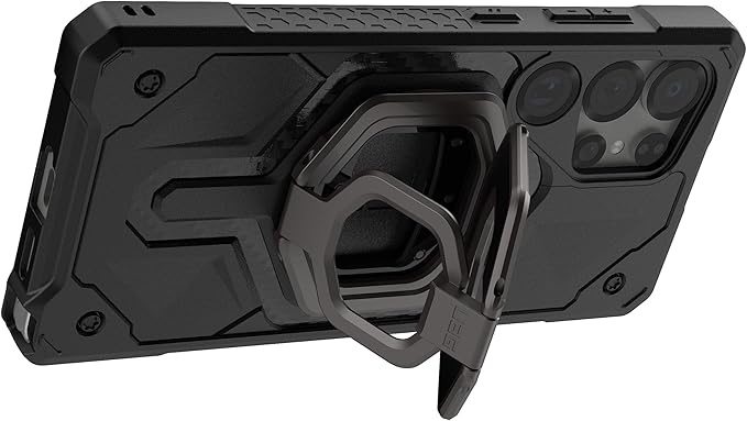 URBAN ARMOR GEAR UAG Magnetic Ring Stand Monarch Mag2 w/Built-in Bottle Opener - Ultra-Strong Double Magnet MagSafe Compatible Metal Phone Ring Grip 360 Rotation Multi-Functional Kickstand, Gunmetal