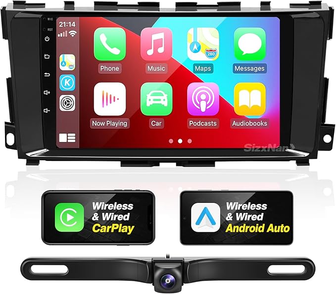ALTIMA 2013-2018 Radio Updated Compatible with Wireless Carplay Android Auto,Car Stereo 1280x720 TouchScreen Bluetooth Navigation Multimedia Player GPS WIFI AM FM Backup Camera 8core HeadUnit