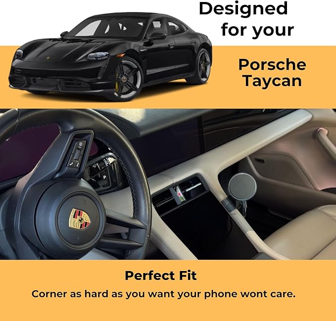 Phone Mount for Porsche Taycan (MagSafe Compatible/Wireless Charging)
