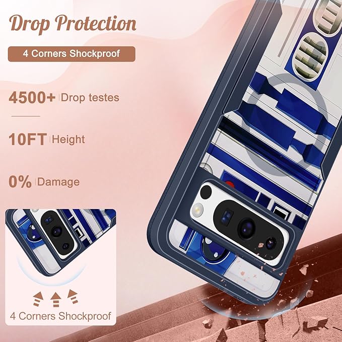 for Google Pixel 8 Pro Case - Compatible with MagSafe Women Girls Boys Cute Magnetic Protective Cover Cool Blue Unique Heavy Duty Shockproof Design for Google Pixel 8 Pro Phone Cases
