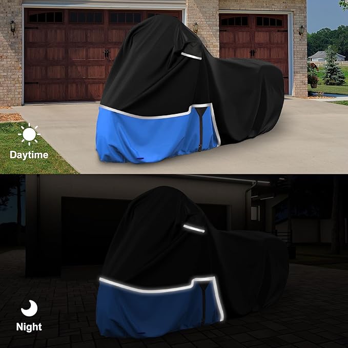 Waterproof Motorcycle Cover Replace for Indian Scout/Scout Bobber/Chief, 420D Oxford Cloth Customized Motorcycle Cover for Snow Rain Dust Protection
