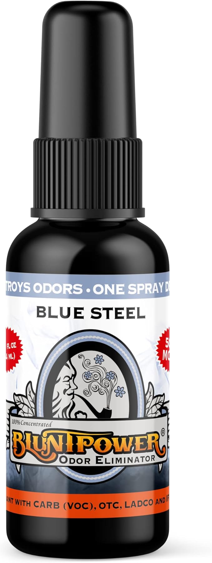 BluntPower (Blue Steel, 3 Pack) Concentrated Odor Eliminator and Diffuser Oil - Room Deodorizer, Odor Eliminator, and - Premium Oil Based Air Freshener & Odor Eliminator Spray - (Blue Steel, 3 Pack)