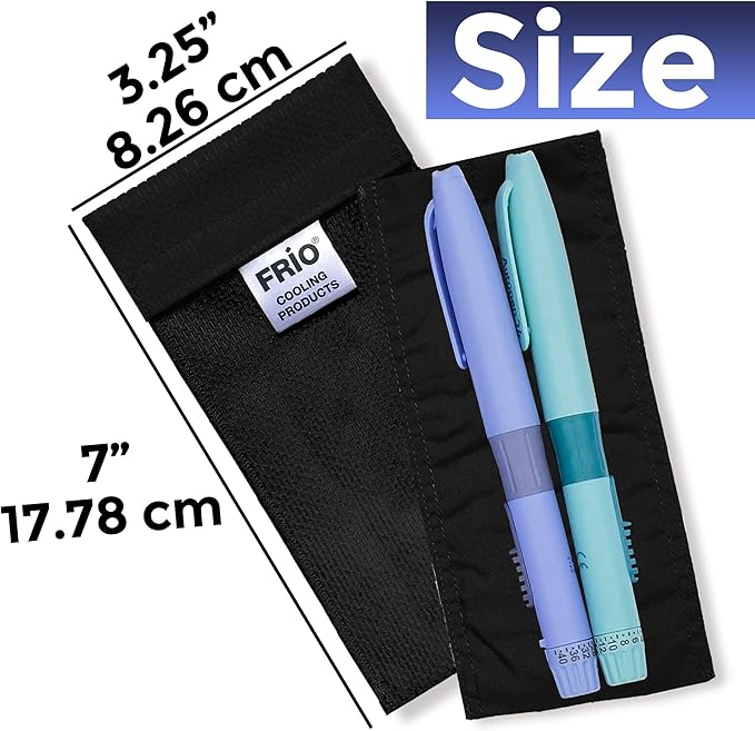FRIO Cooling Wallet - Insulin Cooler for 45+ Hours of Stress Free On The Go - Black - Duo