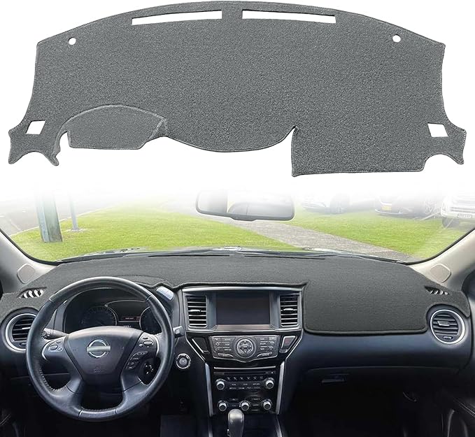 Dash Cover Mat Custom Fit for Nissan Pathfinder Dashboard Cover Pad Carpet Protector F157 (Darkgray)