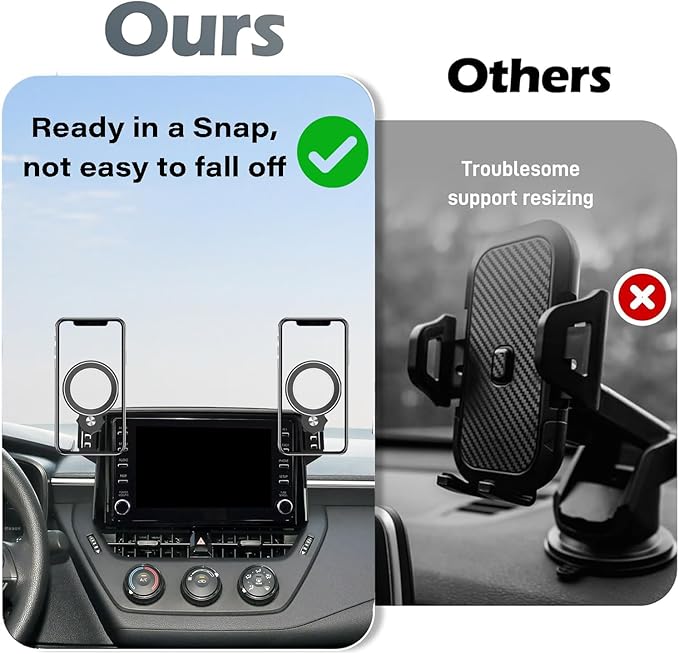 Car Phone Holder for Toyota Corolla 2020-2026/Corolla Cross 2022-2026 Accessories Apply to 8 Inch Touch Screen Fixed Clip Magnetic Cell Phone Mount Hands-Free 360 Degree Rotation