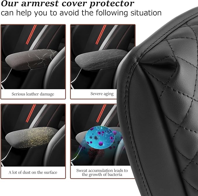SKTU for 2024 2025 2026 Hyundai Kona Center Console Cover 2024 2025 2026 Kona SE/SEL/N Line/Limited Armrest Pad Cover Kona Seat Box Cover Hyundai Kona 2024 2025 2026 Accessories Center Console Cushion