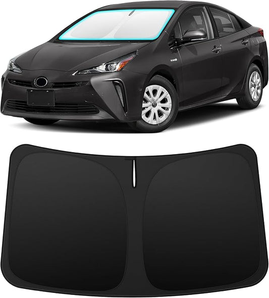 INSAUTO Custom Fit Windshield Sun Shade Accessories for Toyota Prius 2016-2022 (Prius C/V Not Fit), Foldable Front Window Sunshade, UV & Heat Reflector, Keeps Interior Cool, Includes Storage Bag