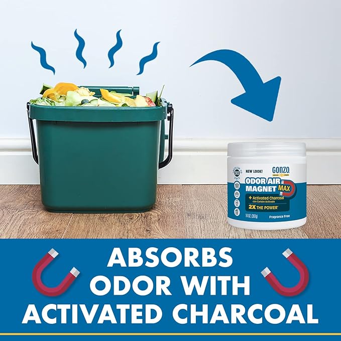 Gonzo Natural Magic Odor Air-Magnet with Activated Charcoal, Odor Eliminator, 14 Oz