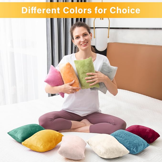 2 Pack Small Pillow, Memory Foam Mini Pillow 11 X 7 Inches for Travel, Sleeping, Nap and Neck, Knee, Lumbar Support, Tiny Cushion for Pet, Dogs (Golden Yellow)