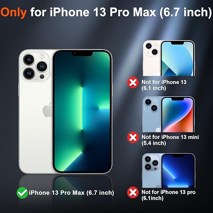 SUPFINE Magnetic for iPhone 13 Pro Max Case (Compatible with MagSafe) (Military Grade Drop Protection) Slim Translucent Matte Shockproof with Anti-Fingerprint Phone Case,Blue Green