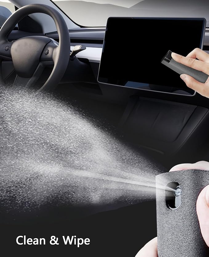 6Pcs Customized for Tesla Model 3 Y X S Seat Cleaner, Tesla Interior & Screen Cleaner Kit, White/Black Seat Cleaning Kit for Stain Removal, 2019-2026 Tesla Accessories for Seats, Dash
