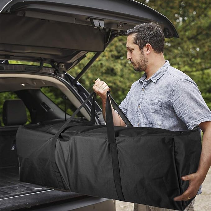 Sports Duffle Bag - Extra Large Travel Duffel Luggage Bag with Upgrade Zipper, Sturdy & Water Resistant, Black (Black 47inch 2Pack)