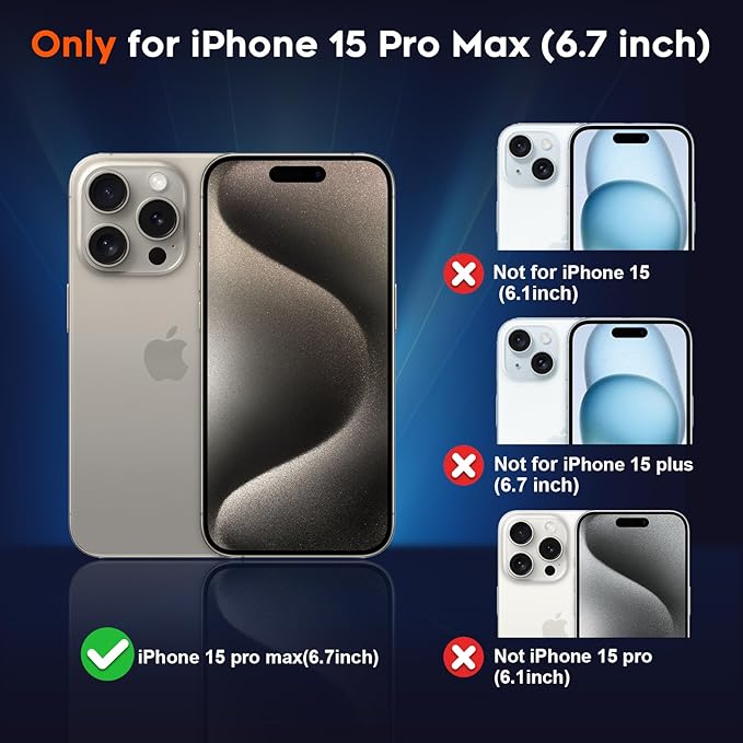SUPFINE Magnetic for iPhone 15 Pro Max Case (Compatible with MagSafe) (Military Grade Drop Protection) Slim Translucent Matte Shockproof with Anti-Fingerprint Phone Case,Red