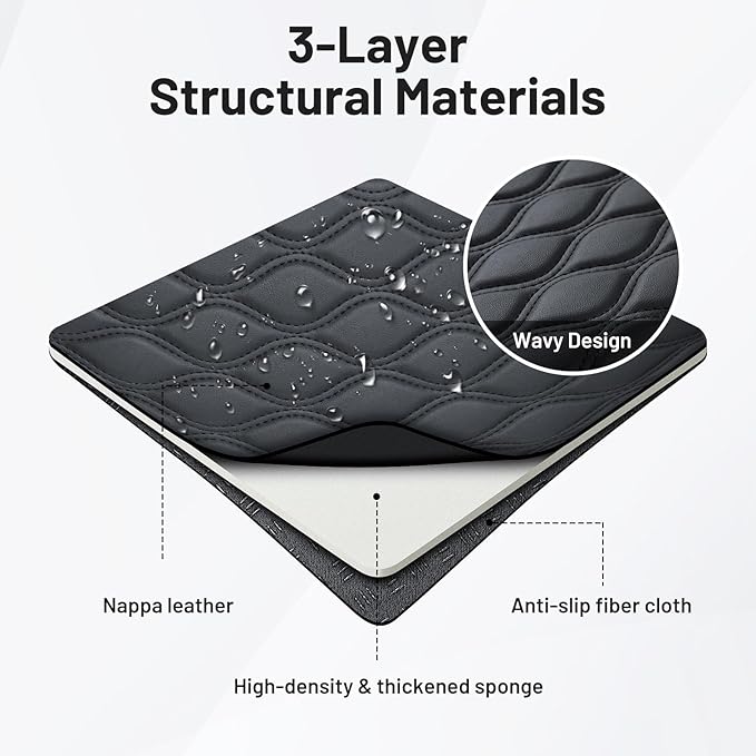 Autorder Center Console Cover for 2018-2024 BMW X3/BMW X4 2019-2025, Accessories Armrest Cushion Cover Nappa Leather Middle Console Covers X3 Console Cushion Pad Anti-Scratch
