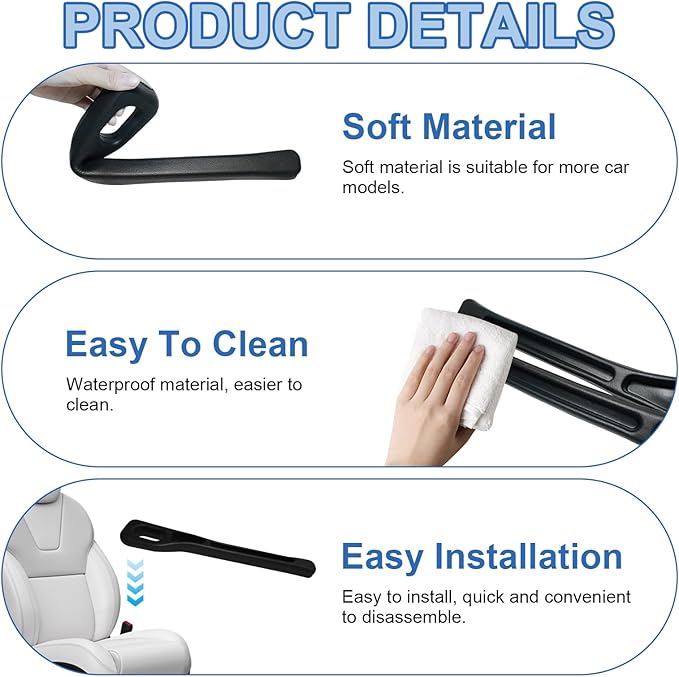 2 Pack Car Seat Gap Filler with Phone Holder, Universal No Drop Seat Guard Gap Seam Filler Organizer, Easy Install for Cars, Durable Non-Slip Material, Perfect for Car, Perfect for Car, Truck, SUV