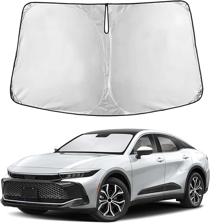EcoNour Windshield Sunshade Compatible for Toyota Crown 2023-2024 2025 2026, Sun Visor for Front Windshield & Window Sun Shade Cover, UV Heat Blocker & Protector, Car Accessories