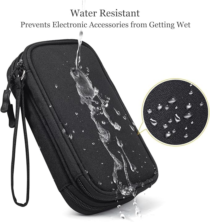 Electronics Accessories Organizer Pouch Bag, Travel Universal Organizer for Cable, Charger, Phone, SD Card, Business Travel Gadget Bag
