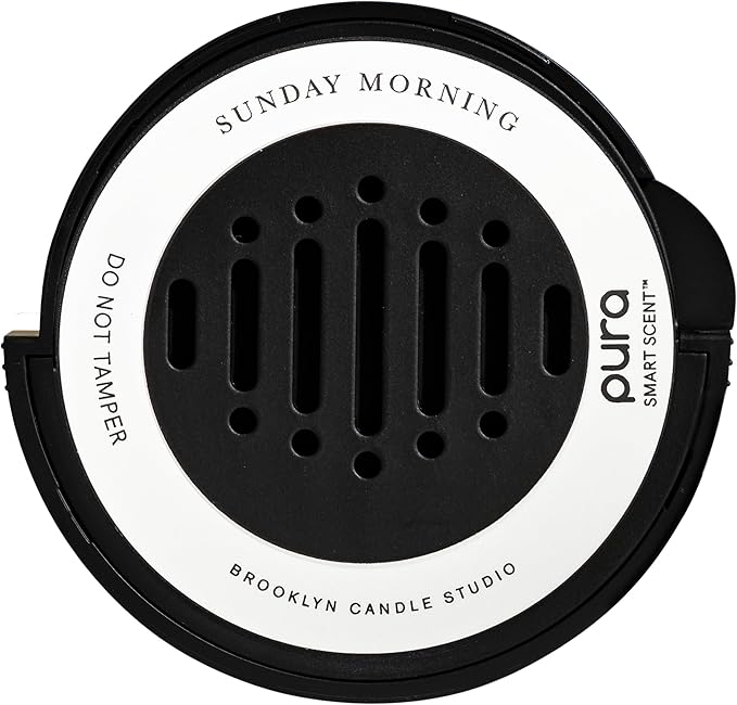 Pura & Brooklyn Candle Studio - Car Scent Refill for Pura Car Diffusers - Premium Fragrance for Smart Diffuser - Long Lasting, up to 30 Days of Scent - Sunday Morning