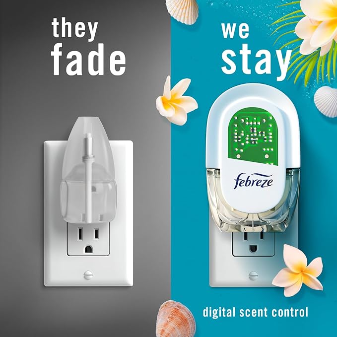 Febreze Odor-Fighting Fade Defy PLUG Air Freshener Refill, Bora Bora, .87 fl. oz. Oil Refills- Pack of 1