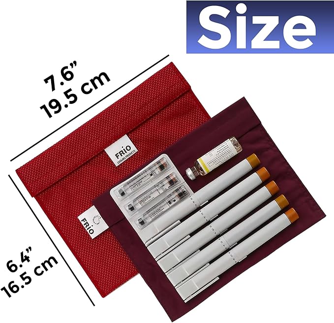 FRIO Cooling Wallet - Insulin Cooler for 45+ Hours of Stress Free On The Go - Red - XL