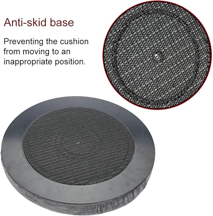360 Rotating Car Seat Pad Revolving Swivel Seat Cushion for Elderly Stool Cushions Round Bar Stool Cushions Wheelchair Pad for Seniors Office 15.35" Diameter