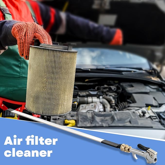 Threlaco 24" Air Filter, Radiator Cleaning Wand for High Efficiency Cooling Systems and Radiators, Water Air Cleaning Wands for Blow out Wash out Kit, Home Car Truck Power Washer Wand