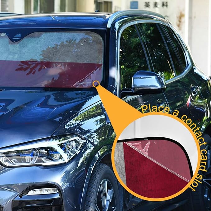 Texas Flag Vintage American Car Windshield Sun Shade Foldable UV Ray Sun Visor Protector Sunshade to Keep Your Vehicle Cool (55" x 27.6")