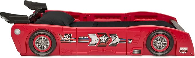 Delta Children Grand Prix Race Car Toddler-to-Twin Bed, Red