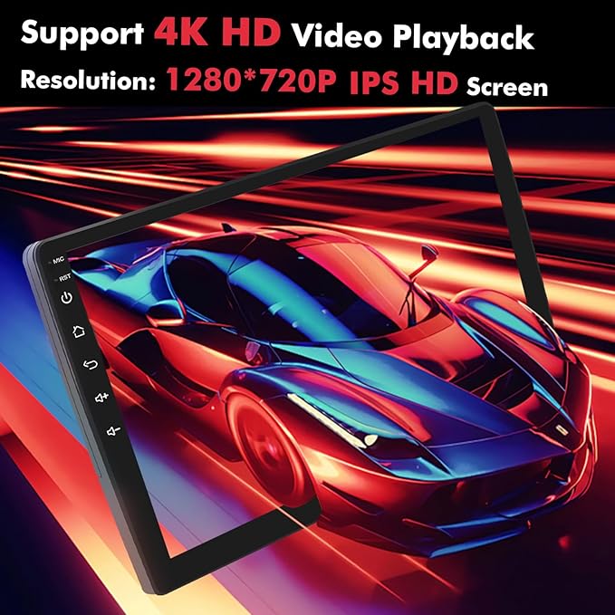 4+64G Android 14 Double Din Car Stereo for Honda Civic 2016-2020 with 9 Inch Touchscreen Radio Built-in Wireless Carplay/Android Auto/GPS/Bluetooth/FM/AUX-in/SWC/Backup Camera