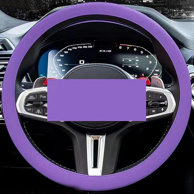 Cooling Steering Wheel Cover, Car Steering Wheel Cover, Anti-Slip Car Steering Wheel Protective Cover, Fit 12.6-16 Inch, for Car SUV Truck Van, for Women & Men (Purple)
