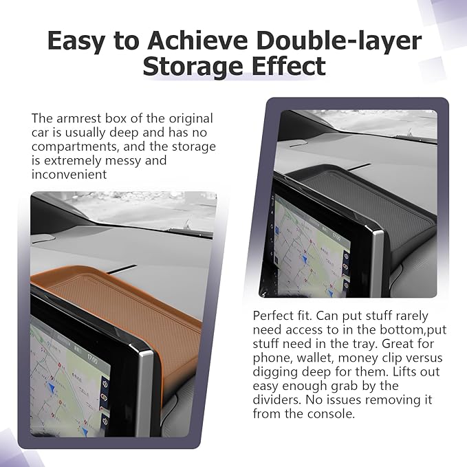 LUWU 2025 RAV 4 Dashboard Storage Tray Compatible with 2019-2022 2023 2024 2025 Toyota RAV 4 Center Console Display Box Hidden Tray Behind Screen 2025 RAV 4 Accessories