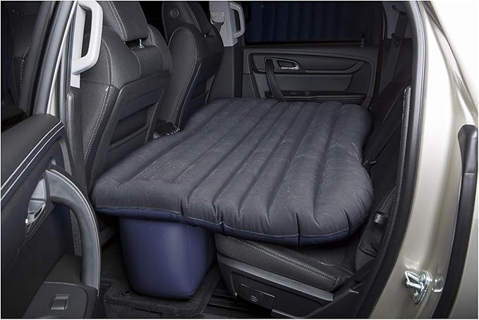 AirBedz by Pittman Outdoors - Inflatable Rear Seat Air Mattress, Black - 55" Wide - Mid-Size Fits Jeeps, Car, SUV’s & Mid-Size Trucks, Comes with Portable DC Air Pump