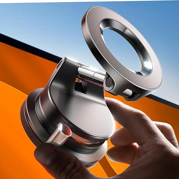 LISEN for Magsafe Car Mount, Magnetic Phone Holders for Your Car, Vacuum Phone Mount for Car Accessories for Women Men Jeep BMW, SuctionPro Gifts Kits, for iPhone 17 Pro Max 16 15 14 13 12