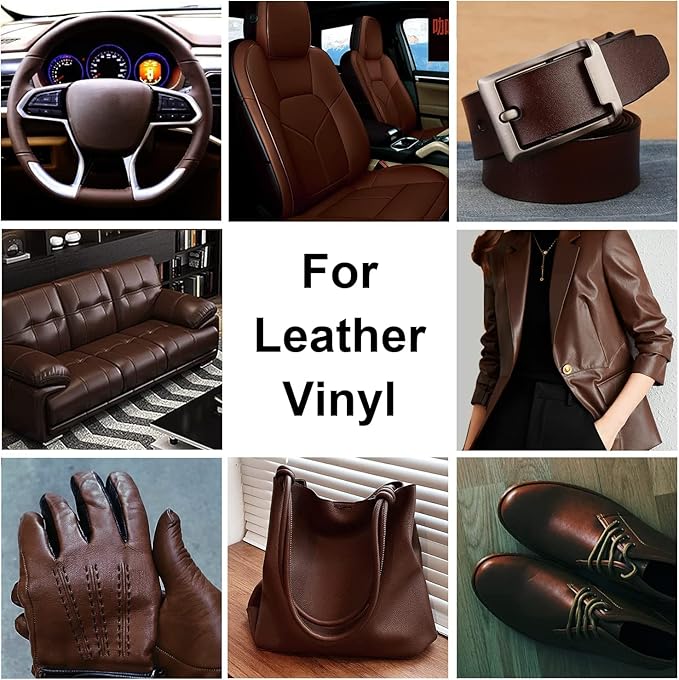 Dark Brown Leather Recoloring Balm, Leather Color Restorer Conditioner, Leathercraft Repair Kits for Vinyl Furniture, Sofa, Car Seats, Shoes - Repair Color on Faded & Scratched Couches