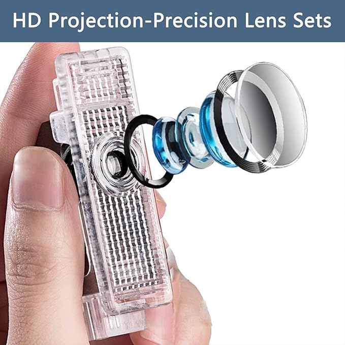 Never Fade HD Door Light Logo Projector Compatible with 1/2/3/4/5/6/7/M/X/Z/GT Series Accessories, 2Pcs 3D LED Ghost Shadow Laser Car Courtesy Step Light Puddle Lamps (MPerformanceLogo)