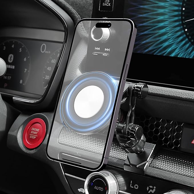 Autorder Upgraded Magnetic Car Phone Holder for 2022-2026 Honda Civic/2023-2026 CRV Accessories Strong Adsorption Phone Mount 360°Flexible Adjustment Magnetic Phone Stand Fit for All Smartphone