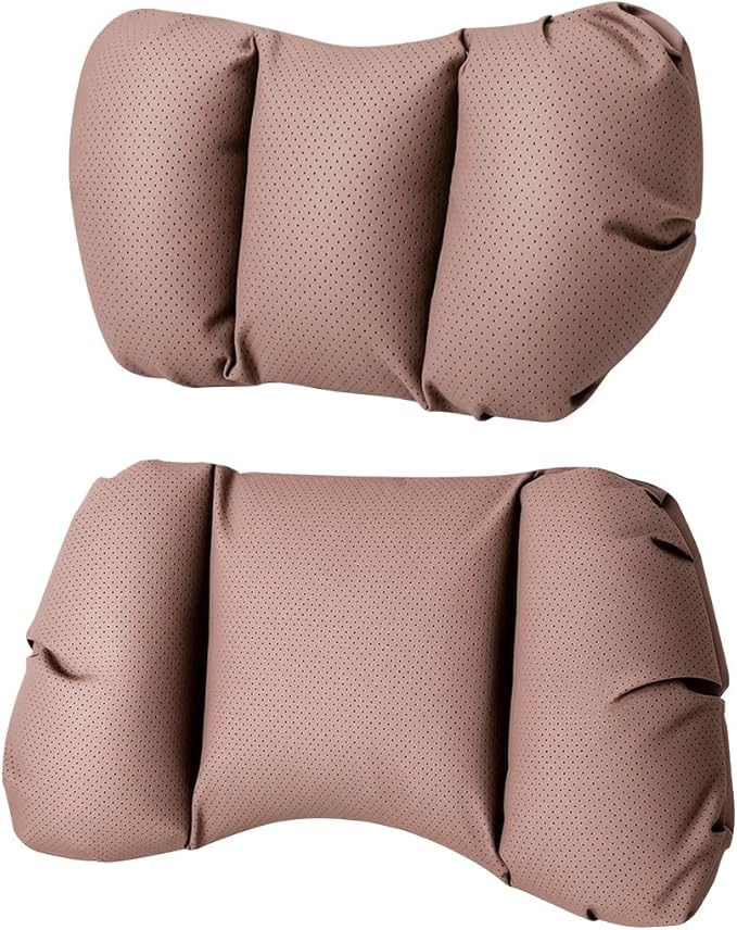Car Neck Pillow & Lumbar Support for Nissan Altima Maxima Pathfinder Armada Rogue Sentra Versa Kicks Murano Leaf Ergonomic Breathable Mesh Auto Seat Back Cushion Headrest