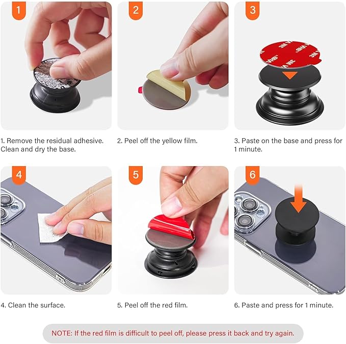 APPS2Car 10 Pack 3M Double Sided Adhesive Pads for Socket Mount Base Circle Adhesive Replacement VHB Sticky Tape for Phone Collapsible Grip & Stand Back 1.38 Inches (35mm)
