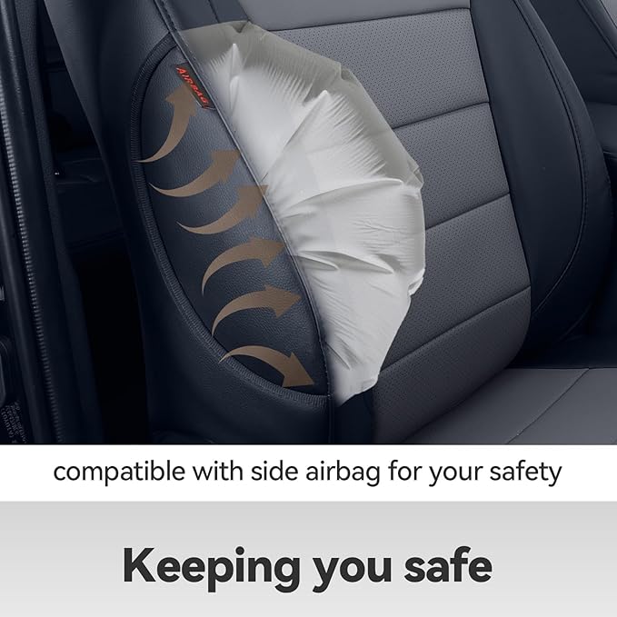 coverdream 2026 Rav4 Seat Covers Custom Fit for 2026 Toyota Rav4 Hybrid (LE,XLE Premium) SUV,Full Set Luxury Waterproof Leather Car Seat Protector