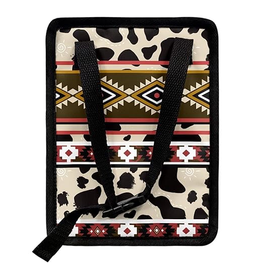 Aztec Leopard Car Trash Can Auto Garbage Bag with Lid Leak-Proof Car Storage Bag Garbage Bag Hanging for Headrest Portable Vehicle Backseat Organizer