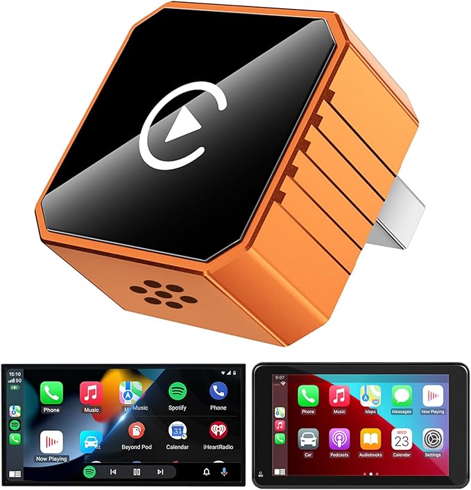 Wireless CarPlay Adapter for Apple Only, 2026 Upgrade Mini Aluminium CarPlay Adapter Converts Wired to Wireless CarPlay for iPhone, Plug & Play, Auto Connect Fast and Stable, with USB-C