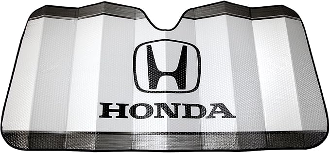 Plasticolor 003714R01 Honda Logo White Accordion Style Car Truck SUV Front Windshield Sunshade