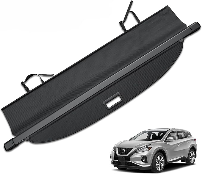 MIALUTY® Cargo Cover for 2015-2024 Nissan Murano Retractable Trunk Cover Murano Accessories Anti-Peeping Anti-Theft Privacy Screen,Trunk Luggage Shield Shade Carbon Fiber Texture