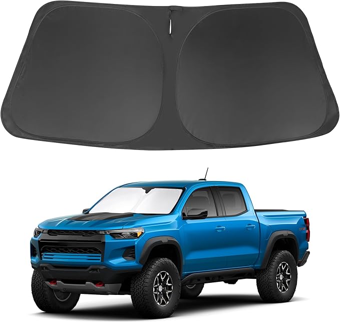 Windshield Sun Shade Compatible with 2019-2024 2025 2026 Chevrolet/Chevy Silverado 1500 Accessories Regular Cab, Crew Cab, Double Cab 2Dr 4Dr Window Sunshade