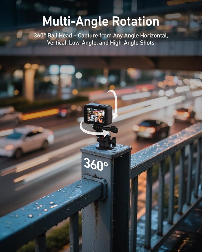 TELESIN Magnetic Mount Magnet Metal Mounts for Action Camera, 360° Quick Car Holder Attachment for DJI Action 6 5 Pro OSMO 360 Nano Pocket 3 GoPro Max Hero 13 12 11 10 Insta360 X5 Mounting Accessory