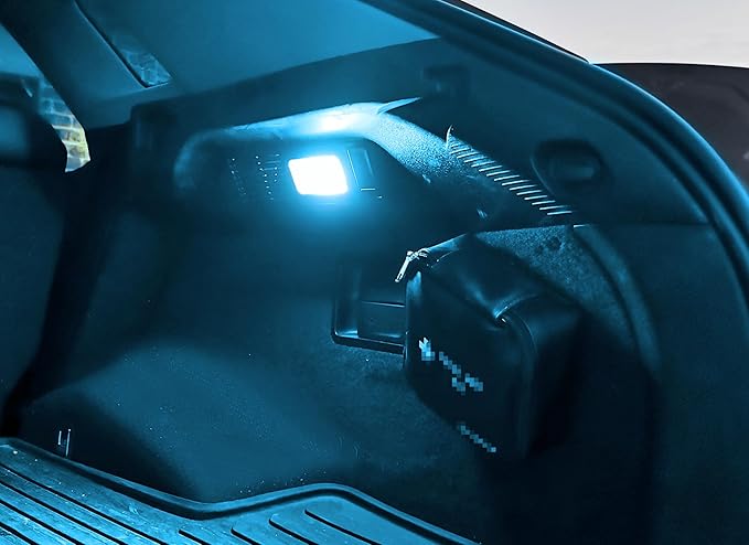 iJDMTOY Super Bright 2W High Power Aqua Ice Blue Full LED Trunk Cargo Area Light w/Switch Compatible with Lexus, Compatible with Toyota, Powered by 18-SMD LED Diodes