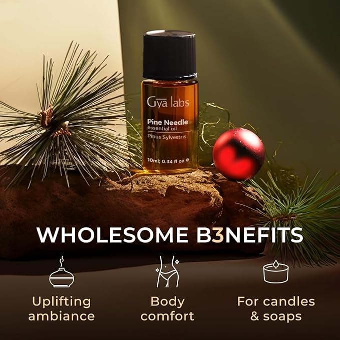 100% Pure Pine Essential Oil - 0.34 Fl Oz - Pine Oil for Hair, Skin, Diffuser, Aromatherapy & DIY Candle Making Scent